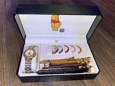$75 • Buy Disney Winnie The Pooh Watch Interchangeable Bands And Bezels Fossil Wristwatch 