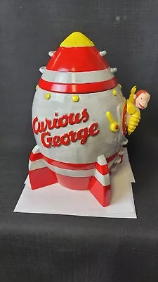 1998 Vandor Curious George Rocket Ship Cookie Jar • $49.99