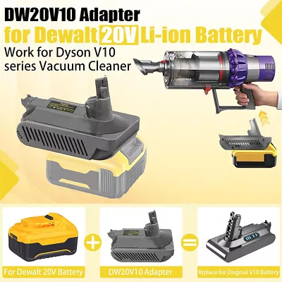 Battery Adapter For Dewalt 20V Lithium Convert To For Dyson V10 Vacuum Cleaner • £19.19