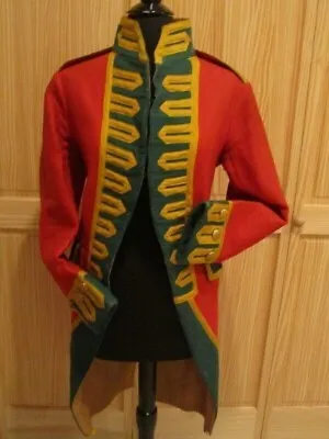 New Colonial Revolutionary War Coat Men's Red & Green Lapels Wool Coat • $194.75