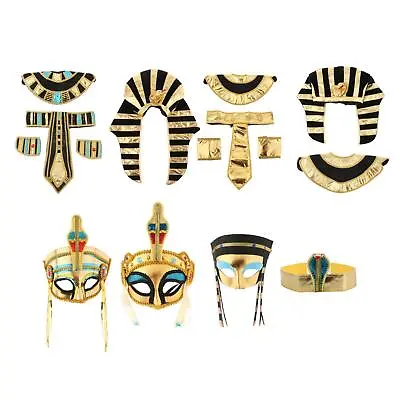 Egyptian Costume Pharaoh Headdress Rave Club Party Favors Role Play Egyptian • £5.41
