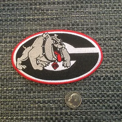 $5.59 • Buy UGA University Of  Georgia Bulldogs Vintage Embroidered Iron On Patch  4” X 2.25