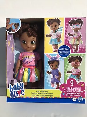 Baby Alive Magical Styles Baby Doll Black Hair 9 Dress-Up Accessories • $45