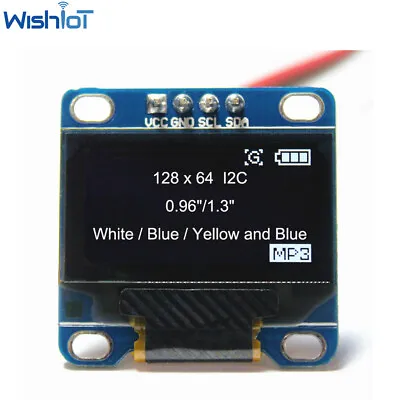 0.96 Inch I2C 128X64 White OLED Display Module SSD1306 Screen Board For Arduino • $7.98