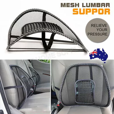 $13.97 • Buy AU Mesh Back Rest Lumbar Support Office Chair Van Car Seat Home Pillow Cushion