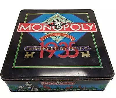 1935 1985 MONOPOLY 50th Year Tin Box Commemorative Edition Used • $66.47