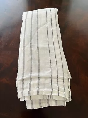 Restoration Hardware Italian Jacquard Stripe Linen Euro Shams(2)-preowned • $38.50