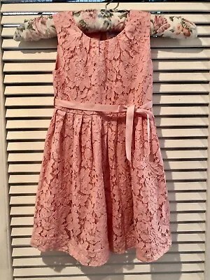 Girl Age  4yrs Pink Rachel Riley Lacey Dress • £10