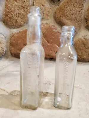 Vintage Clear Glass Medicine Bottles Embossed W/ Wildroot Cough Syrup Smith Bros • $16