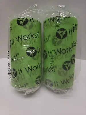 TWO ROLLS- It Works! 6  Green FAB WRAP Roll Tape. New. SEALED.  • $18