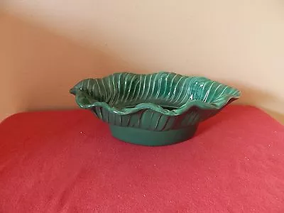 Vintage Miramar Pottery Green Planter Ruffled Edges  • $6.99