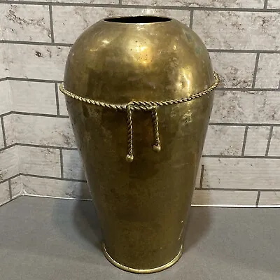 Vintage Jainson Decorative Brass Vase 14.5” Tall Home Decor • $15