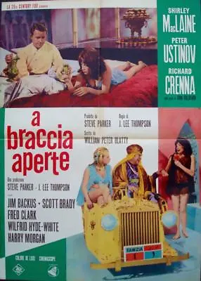 $112.50 • Buy JOHN GOLDFARB PLEASE COME HOME Italian 1F Movie Poster SHIRLEY MacLAINE USTINOV