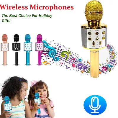 Karaoke Wireless Microphone Bluetooth Speaker Handheld KTV Player Singing Mic • £6.99