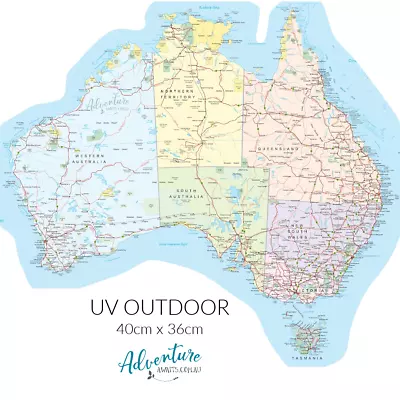 Caravanning With Kids Map Of Australia Sticker - UV Outdoors Campers Caravans • $30.99