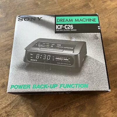 Vintage SONY Dream Machine Digital Alarm Clock ICF-C26 WHITE - NEW IN BOX • $49.99