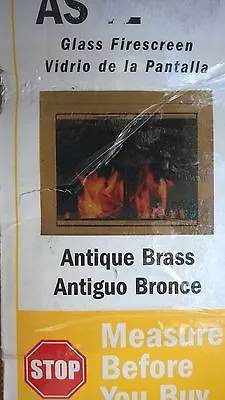$339.95 • Buy NIB ~ Elegant Large Brass-Finish FIREPLACE DOORS W/ Steel Mesh Screen (Ashlynn)