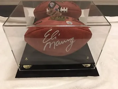 Eli Manning Signed Official Super Bowl 42 Xlii Leather Game Football With Case • $500