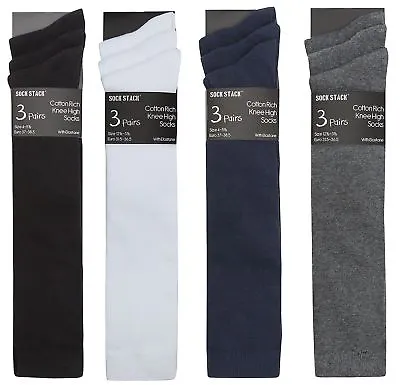 £6.99 • Buy Knee High Cotton School Socks Thicker Weight Long School Sock (6 PAIRS)
