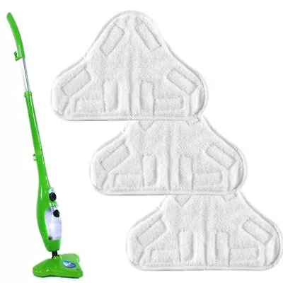 For X5 Steam Mop H20 H2O Stick On White Washable Cleaning Pads Microfiber • $21.28