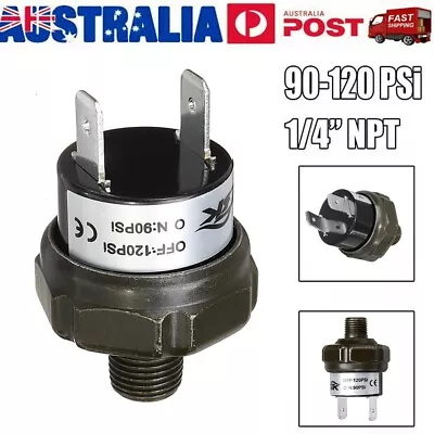 1/4  NPT End Air Compressor Pressure Tank Control Switch Off Valve 90-120PSI AU • $15.69