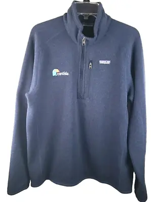 Patagonia Better Sweater Jacket Sweatshirt 1/4 Zip Mens Size L Company Logo Blue • $38.10
