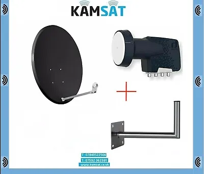 Satellite Dish Corab-800sae-j 80cm With Lnb Inverto Quad And Wall Bracket 40cm • £79.99