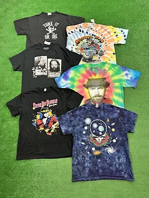 Lot Of 6 Rock N Roll Band Concert Tour T-Shirt Tees Men's Size Large Music • $22.50