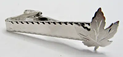 🍁 Maple  Leaf Sterling Silver Tie Clip Bar Tie Clip #JL-52 • $12.50