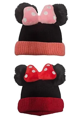 Set Of 2 Pc X Minnie Mouse Inspired Ears Beanie Winter Cute Disney  Ears Beanie • $14.99