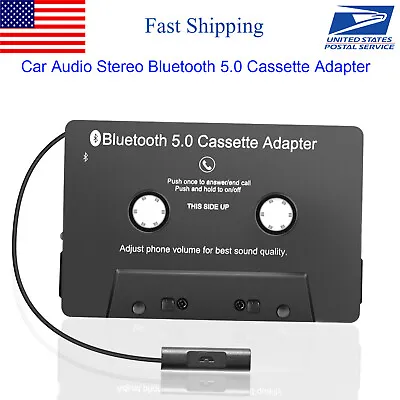 Bluetooth 5.0 Car Audio Stereo Sound Cassette Tape Adapter MP3 Hands-Free Aux US • $11.95