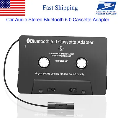 Bluetooth 5.0 Car Audio Stereo Sound Cassette Tape Adapter MP3 Hands-Free Aux • $11.89