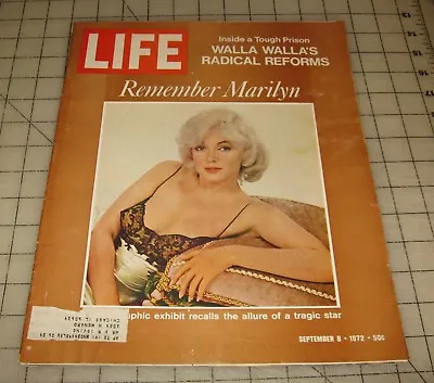 LIFE (September 8 1972) Good Condition Magazine - REMEMBER MARILYN Monroe • $15