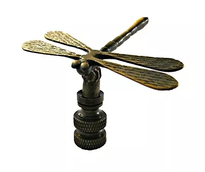 Lamp Finial-DRAGONFLY-Aged Brass Finish Highly Detailed Metal Casting • $14.50