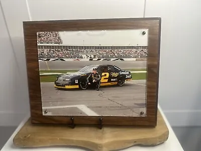 Vintage Rusty Wallace NASCAR 8x10 Photo Plaque Miller Genuine Draft MGD • $10