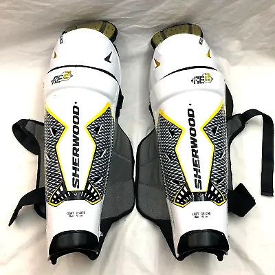 Sher-wood Shin Guards Rekker 16  Hockey Shin Guards Leg Pads Excellent Condition • $53.04