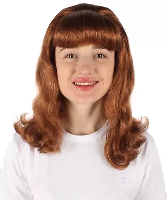 HPO Adult Women’s 60s Hollywood-Style Wavy Brown Wig From Classic Sitcom • $34.40