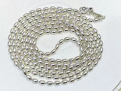 $259 • Buy Authentic Pandora Sterling Silver Necklace 100cm Rice Ball Chain 590143 Retired