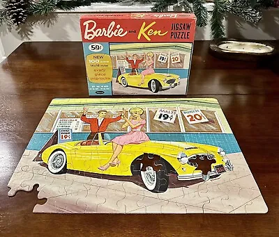 Vintage 1963 Barbie And Ken Austin Jigsaw Puzzle!! • $8