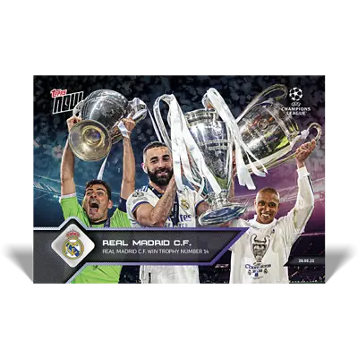 PRESALE 2022 Topps NOW UCL UEFA Real Madrid C.F. #162 ~ Win Trophy Number 14! • $8