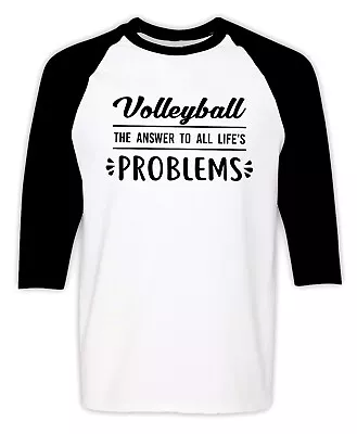 Volleyball Player T-Shirt USA Sport Team Funny Christmas Gift Raglan Tee • $25.99