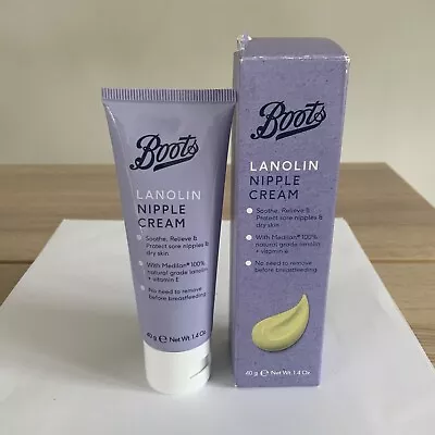 BOOTS LANOLIN NIPPLE CREAM 40g - Imperfect Box • £10.90