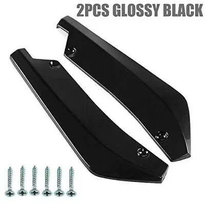 Car Rear Bumper Diffuser Side Fender Skirt Spoiler Lip Canard Protector - BLACK • $19.99