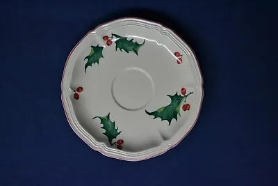 Villeroy & Boch Christmas Holly Saucer Plate • $15