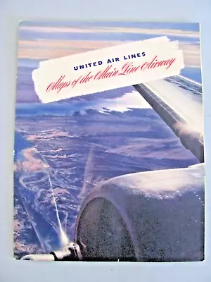 Vintage United Airlines Maps Of The Main Lines  Airway Route Maps Dc-3 Aircraft • $14.99