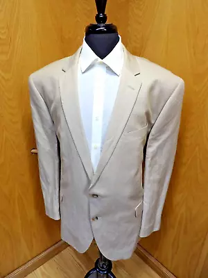 Mens Blazer Sport Coat Jacket Kenneth Cole   50r  Cream Weave  Linen Blend N#39 • $29.99