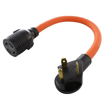 $39.99 • Buy 30 Amp NEMA TT-30 Male To 30 Amp NEMA L14-30 Female Adapter Cord By AC WORKS®