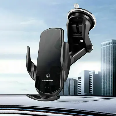 15W Fast Wireless Car Charger Mount Phone Holder For IPhone 15 Pro Samsung S24 • £10.99