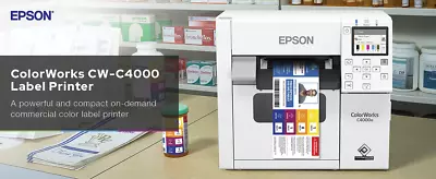 Epson ColorWorks CW-C4000 Color Inkjet Label Printer (Gloss) – C31CK03A9991 • $2099