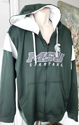 Nwot Michigan State MSU Spartans Men's Hoodie XL Full Zip 46/48 • $34